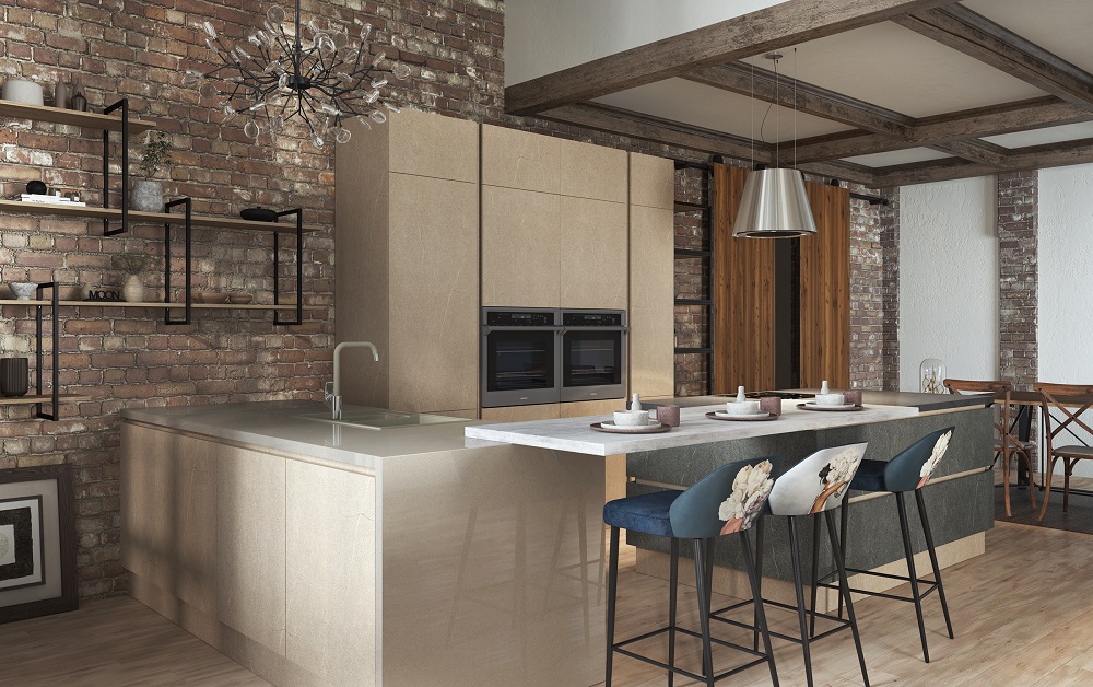 Кухня Ноа Лофт Песчаник